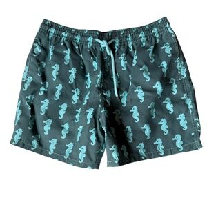 NWT Capelle Miami Switch Color Changing Sea Horse Swim‎ Trunks Sz 2XL